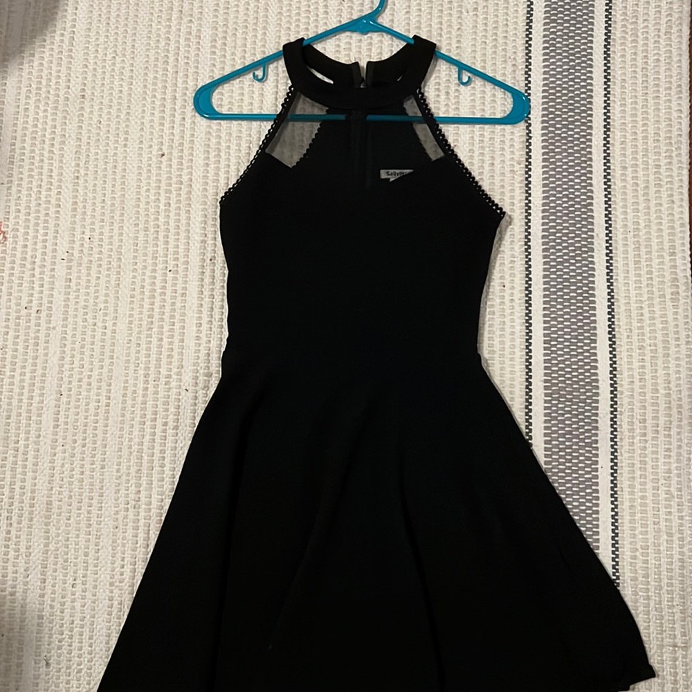 Sally miller black mesh top float dress size S WITH TAGS